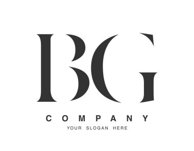 BG logo tasarımı. İlk harf b ve g serif yazı tipi. Yaratıcı klasik şirket adı tipografi. Moda logosu veya kimliği.