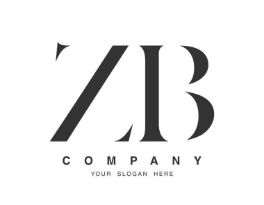 ZB logo tasarımı. İlk harf z ve b serif yazı tipi. Yaratıcı klasik şirket adı tipografi. Moda logosu veya kimliği.