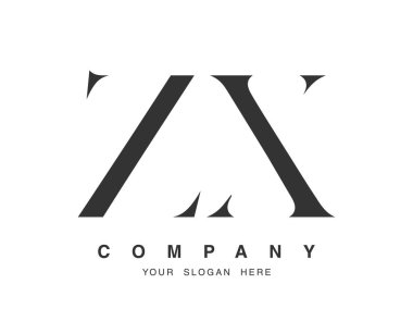 ZX logo tasarımı. İlk harf z ve x serif yazı tipi. Yaratıcı klasik şirket adı tipografi. Moda logosu veya kimliği.