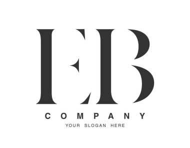 EB logo tasarımı. İlk harf e ve b serif yazı tipi. Yaratıcı klasik şirket adı tipografi. Moda logosu veya kimliği.