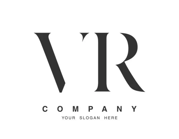 VR logo tasarımı. İlk harf v v ve r serif yazı tipi. Yaratıcı klasik şirket adı tipografi. Moda logosu veya kimliği.