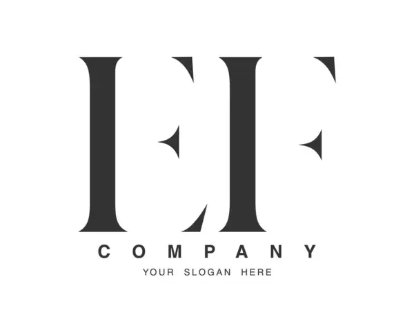 EF logo tasarımı. İlk harf e ve f serif yazı tipi. Yaratıcı klasik şirket adı tipografi. Moda logosu veya kimliği.