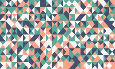 Temiz şekiller ve mozaik dokular içeren kusursuz geometrik desen. Soyut arka planlar, modaya uygun poster resimleri ya da modern tekstil tasarımları için ideal..
