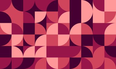 Kusursuz şekilli modern geometrik desen. Asgari tekstil tasarımı, soyut arka planlar ve modaya uygun poster kapakları için ideal. Mozaik elementlerle yaratıcı bir vektör çizimi.