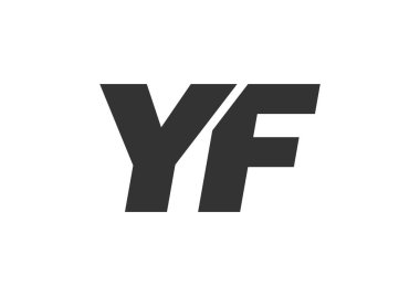 Şirket Markası için YF Tekno Düzenlenebilir Yazı Tipi Logosu. Benzersiz tipografik fikirleri olan cesur, fütürist tasarım. En Küçük Özel Tür ve Dinamik Harf