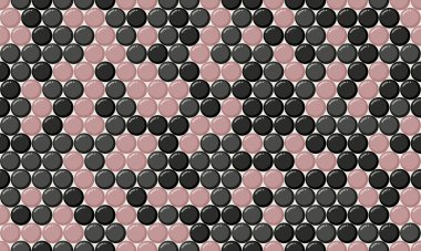 Renkli yuvarlak şekilli kusursuz lekeli desen, soyut arka planlar, duvar kağıtları veya geometrik dokunuşlu tekstil baskıları için ideal..