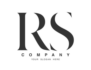 RS logo tasarımı. İlk harf r ve s serif yazı tipi biçimi. Yaratıcı klasik şirket adı tipografi. Moda logosu veya kimliği.