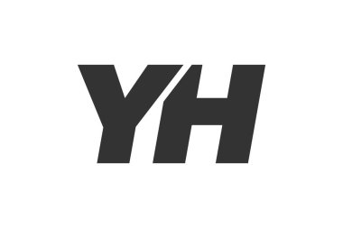 Şirket Markası için YH Techno Düzenlenebilir Yazı Tipi Logosu. Benzersiz tipografik fikirleri olan cesur, fütürist tasarım. En Küçük Özel Tür ve Dinamik Harf