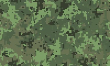 Silahlı kuvvetler kamuflajlarını bozuyor. Renkler savunma yaprağını örtüyor. Doku benekli kare grafiği.