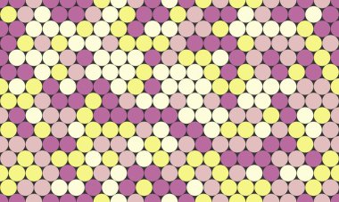 Geometrik daireli polka nokta vektör deseni. Tekstil tasarımları, duvar kağıtları ya da soyut minimalist tarzlı modaya uygun poster arkaplanları için mükemmel..