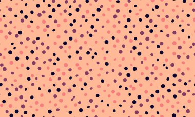 Soyut yuvarlak şekilli kusursuz lekeli desen. Tekstil kumaşları, duvar kağıtları veya yaratıcı geometrik tarzı olan poster arkaplanları için idealdir..