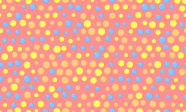 Geometrik tekrarlı yuvarlak benekli desen. Kumaş baskılar, poster arkaplanları ve modaya uygun daireleri olan soyut duvar kağıdı tasarımları için ideal..