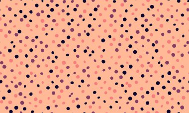 Soyut yuvarlak şekilli kusursuz lekeli desen. Tekstil kumaşları, duvar kağıtları veya yaratıcı geometrik tarzı olan poster arkaplanları için idealdir..