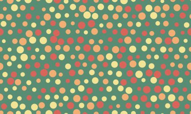 Geometrik tekrarlı yuvarlak benekli desen. Kumaş baskılar, poster arkaplanları ve modaya uygun daireleri olan soyut duvar kağıdı tasarımları için ideal..