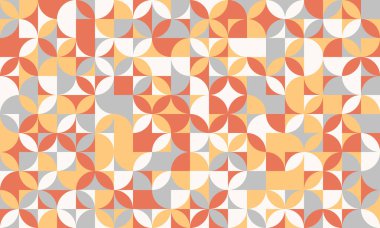 Sanatsal şekilleri ve kusursuz tekrarı olan modern geometrik desen. Tekstil baskıları, soyut arka planlar ve modaya uygun poster tasarımları için ideal.