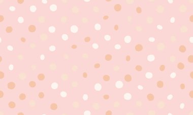 Geometrik daireli polka nokta vektör deseni. Tekstil tasarımları, duvar kağıtları ya da soyut minimalist tarzlı modaya uygun poster arkaplanları için mükemmel..