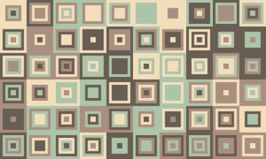 Renkli karoları ve zarif simetrisi olan desenli küp deseni. Grafik tasarım projeleri, arka planlar ve modaya uygun dekoratif materyal için ideal.