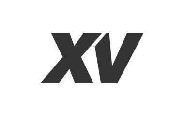 Şirket Markası için XV Tekno Düzenlenebilir Yazı Tipi Logosu. Benzersiz tipografik fikirleri olan cesur, fütürist tasarım. En Küçük Özel Tür ve Dinamik Harf