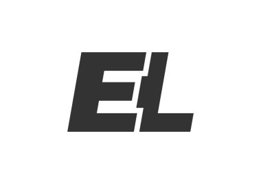 EL Techno Kurgulanabilir Şirket Markası Yazı Tipi Logosu. Benzersiz tipografik fikirleri olan cesur, fütürist tasarım. En Küçük Özel Tür ve Dinamik Harf