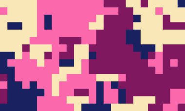 Doğum günü kartı küp resmi. Pop sanat fikirleri pazarlama taslağı. Desen varyasyon alanı köşesi.