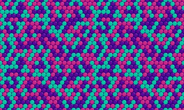 Renkli benekli geometrik polka deseni, kusursuz duvar kâğıdı, tekstil baskısı ve soyut dokunuşlu modern poster arkaplanı için mükemmel..