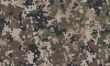 Yatay orman kumaşı elbise. Maske kamuflaj alanı. Bronzlaşma tasarımı gri yarım ton.