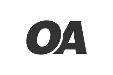 OA Kurumsal Markalar için Düzenlenebilir Yazı Tipi Logosu. Benzersiz tipografik fikirleri olan cesur, fütürist tasarım. En Küçük Özel Tür ve Dinamik Harf