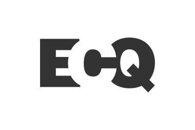 ECQ cesur ve düzenlenebilir font logosu teknoloji girişimleri, danışmanlık, kurumsal markalaşma için. Manşetler için mükemmel, görsel kimlik, siber alan, liderlik, birlik, yenilikçi fikirler