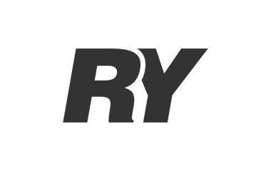 RY Tekno Düzenlenebilir Şirket Markası Yazı Tipi Logosu. Benzersiz tipografik fikirleri olan cesur, fütürist tasarım. En Küçük Özel Tür ve Dinamik Harf