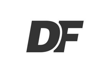 Şirket Markası için DF Tekno Düzenlenebilir Yazı Tipi Logosu. Benzersiz tipografik fikirleri olan cesur, fütürist tasarım. En Küçük Özel Tür ve Dinamik Harf