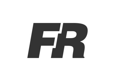 Şirket Markası için FR Tekno Düzenlenebilir Yazı Tipi Logosu. Benzersiz tipografik fikirleri olan cesur, fütürist tasarım. En Küçük Özel Tür ve Dinamik Harf