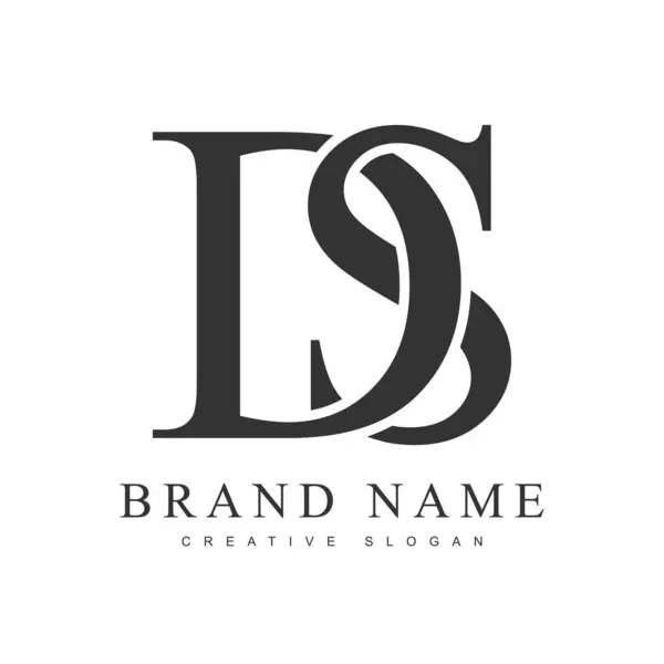 DS trend logoti şablonu. Baş harf d ve klasik yazı tipi. Şirket adı veya kimliği için yaratıcı logo.