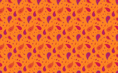 Süs içinde kıvrılan Hint salatalığı. Hint Western 'in kostüm örneği. Görüntü serin olan seyrek şablon.