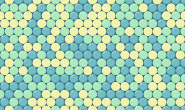Geometrik tekrarlı yuvarlak benekli desen. Kumaş baskılar, poster arkaplanları ve modaya uygun daireleri olan soyut duvar kağıdı tasarımları için ideal..