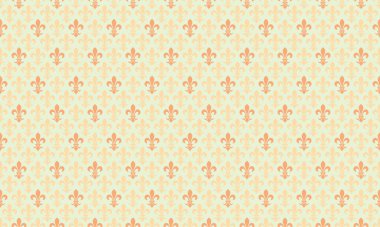 Süslü kumaş parçasının simetriğini tekrarla. Şablon yapraklı tekstil bej. Güzel perdeden gelen barok grunge.