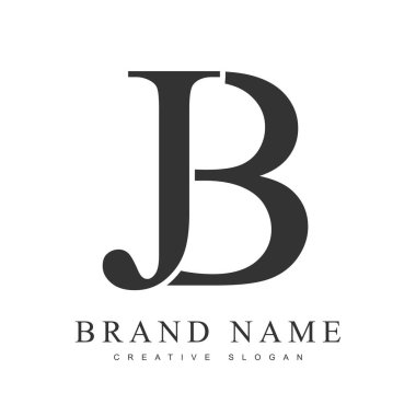 JB Moda Logoti Şablonu. Baş harf j ve b klasik yazı tipi. Şirket adı veya kimliği için yaratıcı logo.