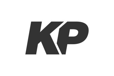 Şirket Markası için KP Tekno Düzenlenebilir Yazı Tipi Logosu. Benzersiz tipografik fikirleri olan cesur, fütürist tasarım. En Küçük Özel Tür ve Dinamik Harf