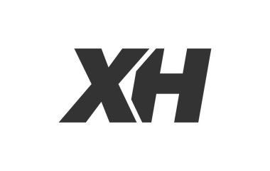 Şirket Markası için XH Techno Düzenlenebilir Yazı Tipi Logosu. Benzersiz tipografik fikirleri olan cesur, fütürist tasarım. En Küçük Özel Tür ve Dinamik Harf