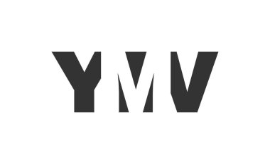 YMV logo tasarımı. İlk harf Y M V kalın yazı tipi teknoloji girişimleri, danışmanlık, kurumsal markalaşma. Yaratıcı şirket adı, manşetler tipografi kimliği, trend logotype.