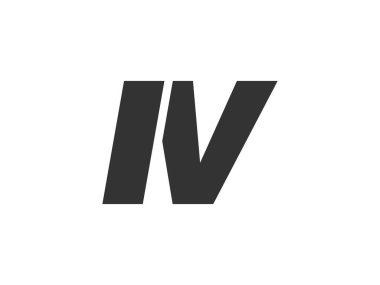 Şirket Markası için IV Teknik Düzenlenebilir Yazı Tipi Logosu. Benzersiz tipografik fikirleri olan cesur, fütürist tasarım. En Küçük Özel Tür ve Dinamik Harf