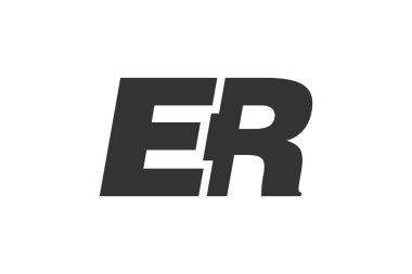 Şirket Markası için ER Tekno Düzenlenebilir Yazı Tipi Logosu. Benzersiz tipografik fikirleri olan cesur, fütürist tasarım. En Küçük Özel Tür ve Dinamik Harf