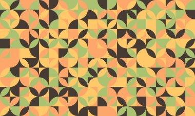 Temiz şekiller ve mozaik dokular içeren kusursuz geometrik desen. Soyut arka planlar, modaya uygun poster resimleri ya da modern tekstil tasarımları için ideal..