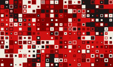 Stil uzay panoramik katı. Dekorasyon koleksiyonu küp fayans. Sanatsal retro soyut çılgınlık.