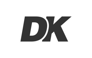Şirket Markası için DK Tekno Düzenlenebilir Yazı Tipi Logosu. Benzersiz tipografik fikirleri olan cesur, fütürist tasarım. En Küçük Özel Tür ve Dinamik Harf