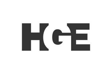 HGE logo design. Initial letter H G E bold font style for tech startups, consulting, corporate branding. Creative company name, headlines typography identity, trendy logotype. clipart