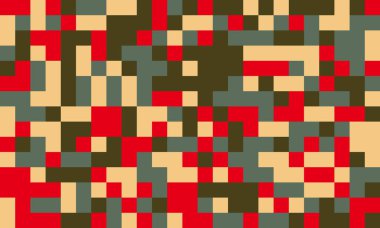 Canlı renkleri olan zarif mozaik fayans deseni. Tekstil, dekoratif kapaklar ya da yapılandırılmış ve simetrik cazibeli modern grafik tasarımı için mükemmel..