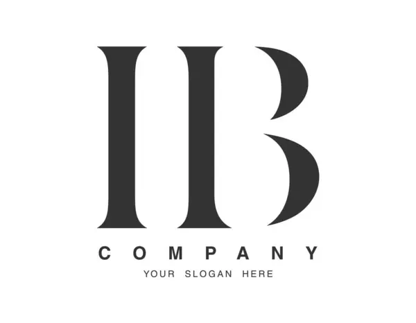 IB logo tasarımı. İlk harf i ve b serif yazı tipi. Yaratıcı klasik şirket adı tipografi. Moda logosu veya kimliği.
