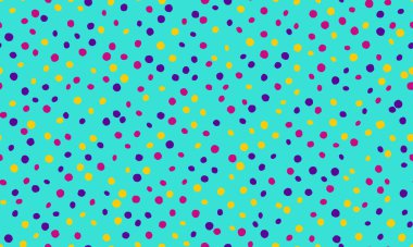 Renkli daireleri olan kusursuz noktalı desen, tekstil kumaşları, duvar kağıtları ya da soyut arka planlar için ideal. Yaratıcı dekor için modaya uygun bir geometrik tasarım.