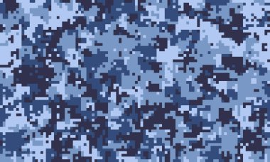 Çağdaş kamuflaj boyalı denge. Tekrarlanan desenli benek kağıdı. Özel yürüyüş vektörü pixelated.