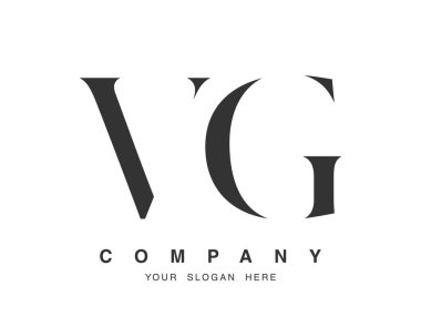 VG logo tasarımı. İlk harf v v ve g serif yazı tipi. Yaratıcı klasik şirket adı tipografi. Moda logosu veya kimliği.